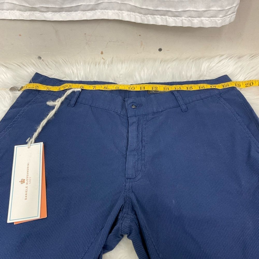 NEW Daniele Alessandrini Men’s Blue Texture High Rise Chinos Pants Size 36 - Picture 9 of 15